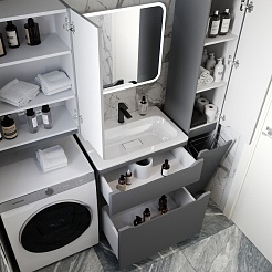 Style Line Мебель для ванной Марелла 70 Люкс Plus антискрейтч серая матовая – фотография-4